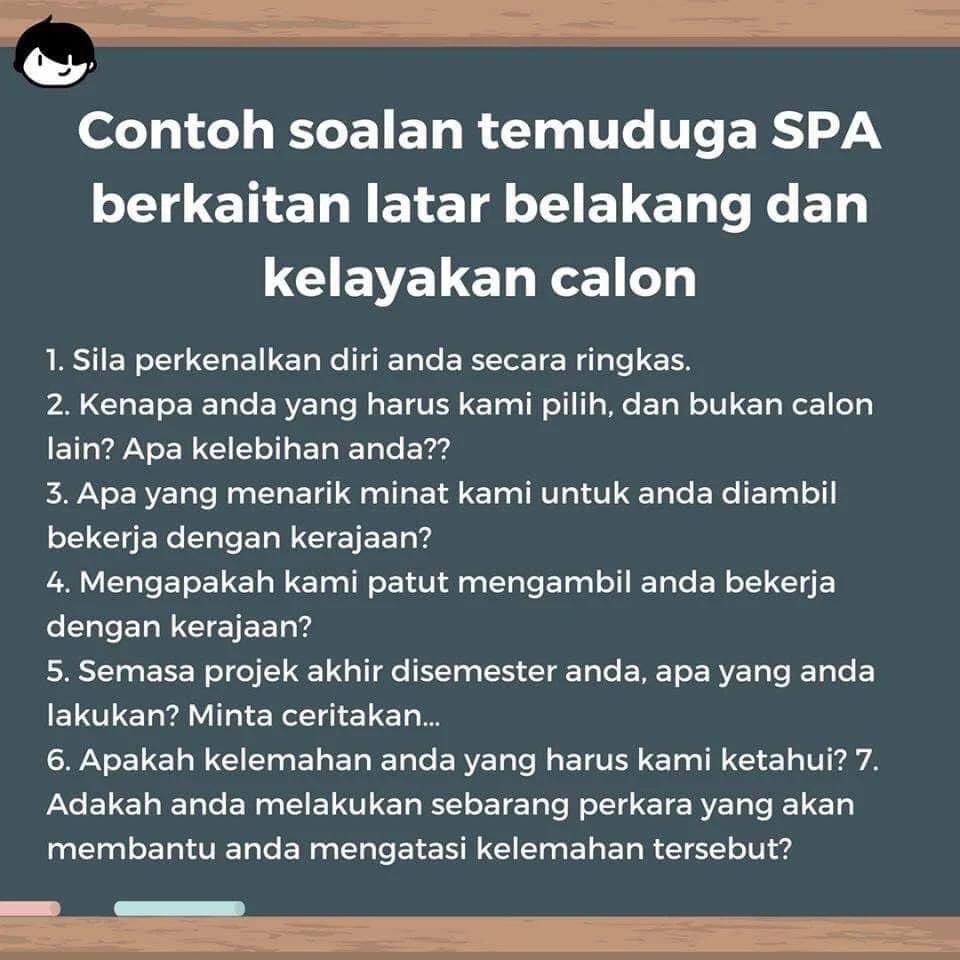 Contoh Soalan Temuduga SPA - Soalan Personaliti