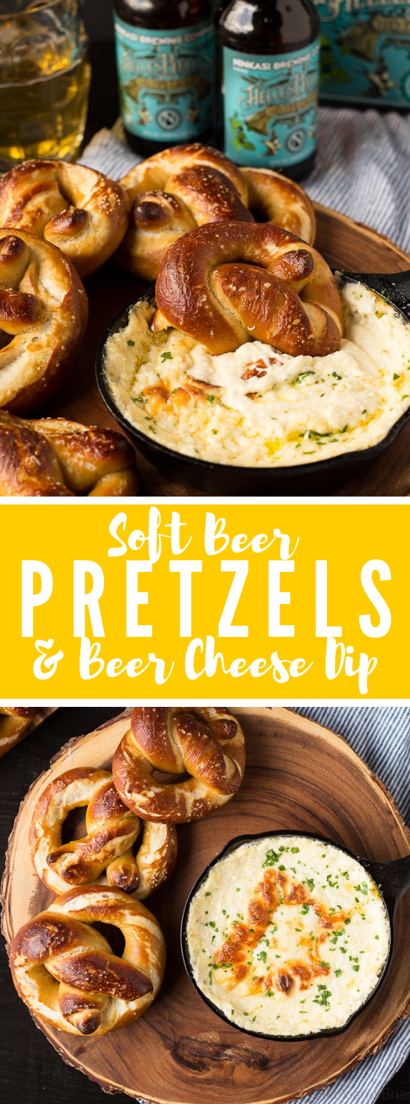 SOFT BEER PRETZELS WITH BEER CHEESE DIP #appetizer #parties