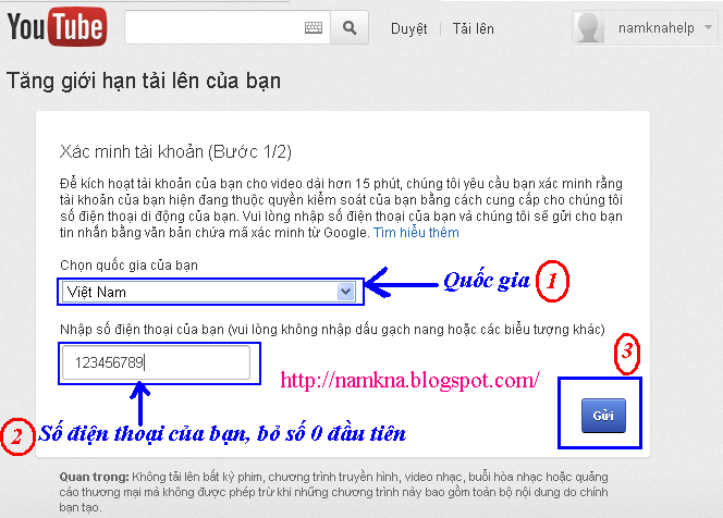 Tải video lên YouTube không giới hạn - Upload limit Video