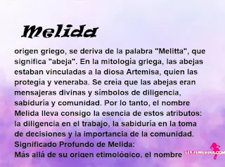 ▷ Significado del nombre Melida