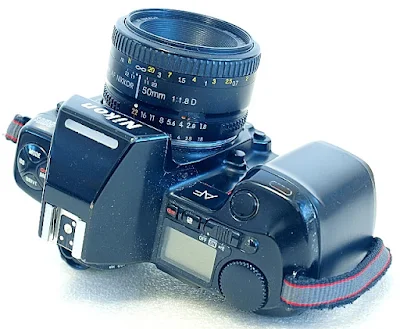 Nikon F-801s, Buttons, View top