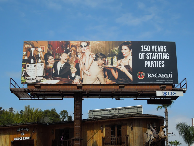 Bacardi 150 years billboard