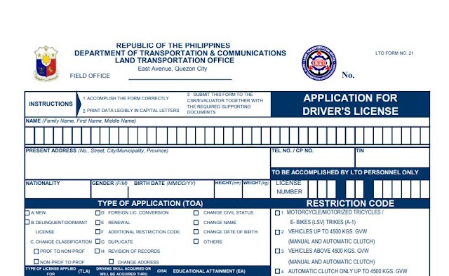 How to Renew Driver’s License and Adding Restriction Code