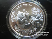 1995 Chinese Silver Panda Obverse (Large Twig Large Date)