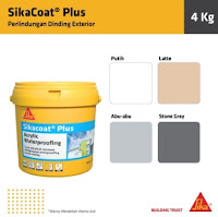 SikaCoat Plus Pelapis Anti Bocor Elastis Dinding Tembok Luar 4Kg
