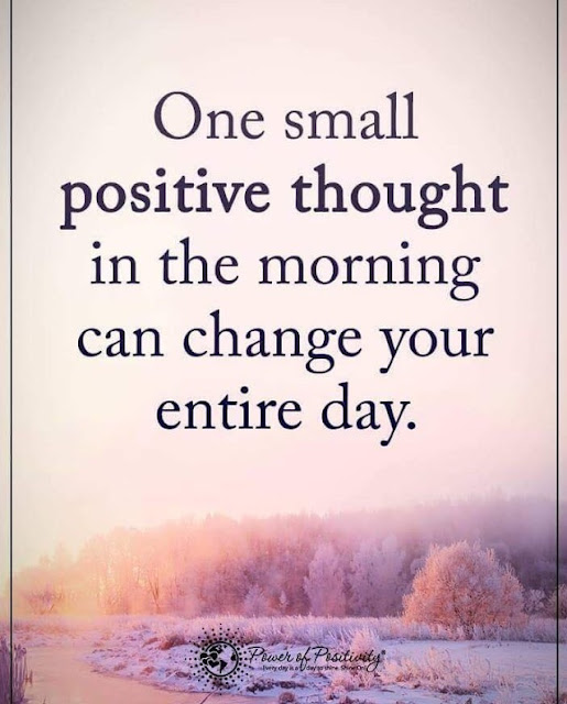 One small positive thought in the morning can change your entire day.