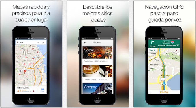 Google Maps actualizado a la versión 2.0  para iOS con mapas de interiores, mejoras de navegación y diseño para iPad  