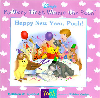 pooh new year celebration cards