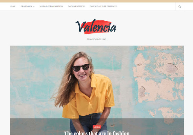 Blogger Template is a premium looking and professionally designed magazine blogger theme Valencia Beauty Blogger Template