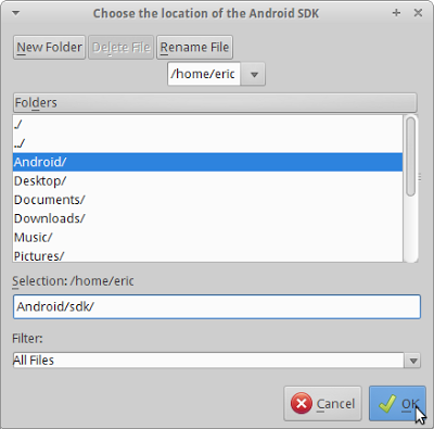 Select Android/sdk/