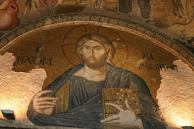 A large mosaic in the Chora church.