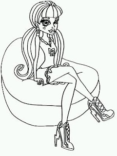 Monster High, Dibujos de Draculaura para Colorear