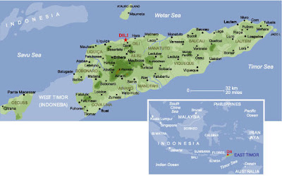 East Timor Map Regional Political