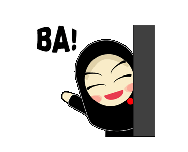 LINE Creators' Stickers - Young Muslimah Animated Example with GIF