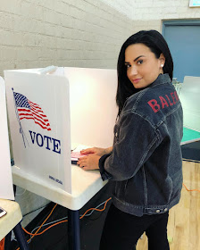 Demi Lovato steps out for the first time since recovery to vote
