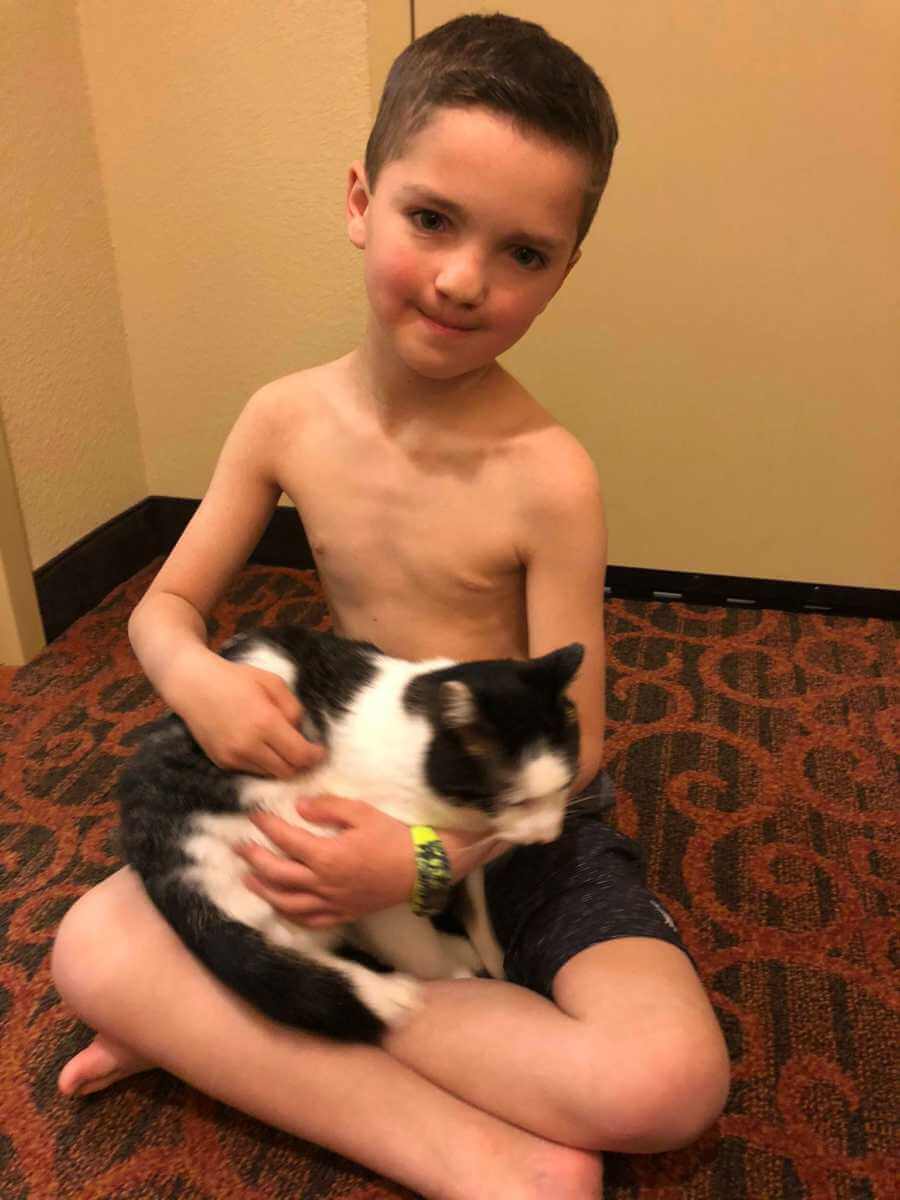 This Boy Was Bullied Because Of His Extraordinary Condition. His Life Changed When He Rescued A Cat With The Same Unique Traits.