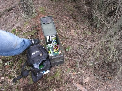 Picture of the inside of Jody Wirawan memorial geocache.