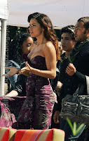 Adriana Lima on the Set of “Ugly Betty” in New York