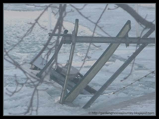 neighbour's dock damaged by ice