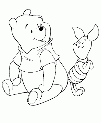 Gambar Mewarnai Winnie The Pooh