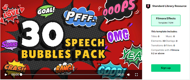 Filmstocks Speech Bubbles Pack | Free Filmora 9.3 Collection Video Effects