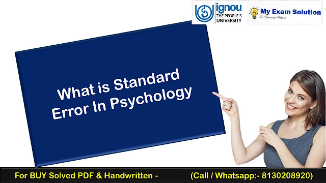 What is Standard  Error In Psychology