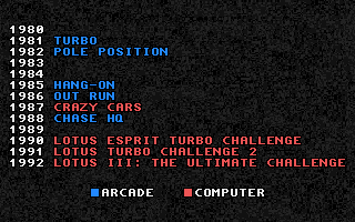 Lotus Turbo Challenge 2, Top Gear Wiki