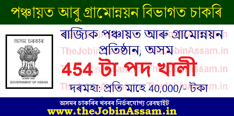 SIPRD Assam Recruitment 2023: 454 Block Coordinator & MIS Assistant Vacancy