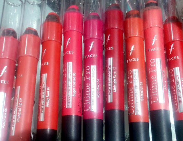 Faces Ultimate Pro Matte Lip Crayons Swatches