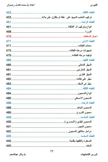 التشطيبات الداخلية