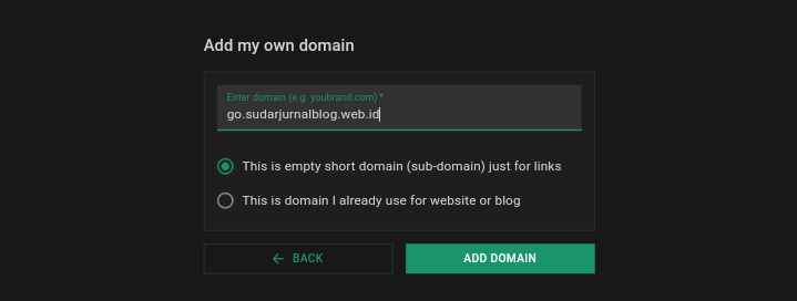 How to Make a Shotlink with Your Own Domain for Free