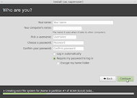 Create user identification name and password