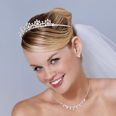 A very popular hairstyle for a wedding is an up do