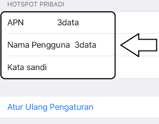 cara Memunculkan kembali menu personal hotspot pada menu setting/pengaturan iphone 5 ios 9