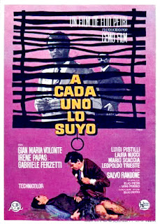 A CADA UNO LO SUYO. Programa de mano. España. Impresión: Gráficas Bobes S. A., Barcelona. A CADA UNO LO SUYO. A ciascuno il suo. 1966. Italia. Dirección: Elio Petri. Reparto: Gian Maria Volonté, Irene Papas, Gabriele Ferzetti, Salvo Randone, Luigi Pistilli, Laura Nucci, Mario Scaccia, Luciana Scalise, Leopoldo Trieste.