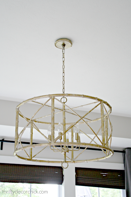 Gold bamboo chandelier 