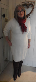 Pouting-Pensioner-Winter-white-sweater-dress-berry-knee-boots