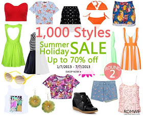 Romwe summer holiday sale