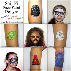 sci fi star wars dr who teenage mutant ninja turtles face painting