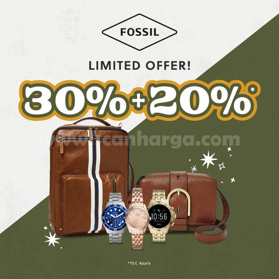 Fossil Promo Limited Offer Discount up to 30% + 20% Off