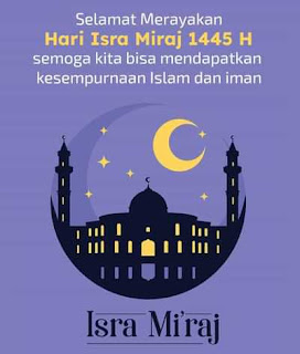 kartu ucapan isra miraj 2024 ke 1445 h