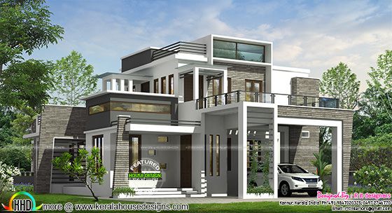 4 BHK modern  box type house  Kerala  home  design  Bloglovin 