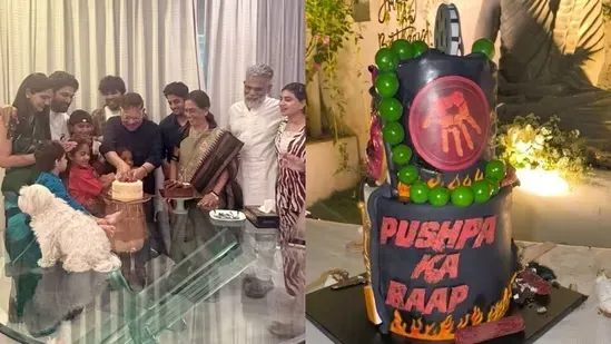 Allu Aravind Celebrates 76th Birthday with a Pushpa-Themed Cake