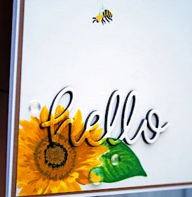 Sunny Studio Stamps: Sunflower Fields Hello Word Dies Everyday Card by Vanessa Menhorn