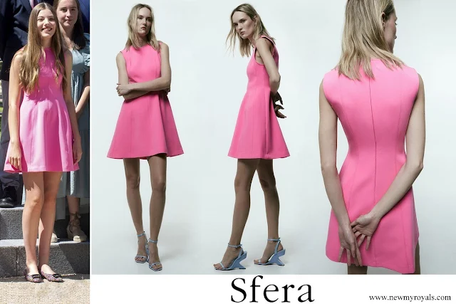 Infanta Sofia wore Sfera pink flared dress