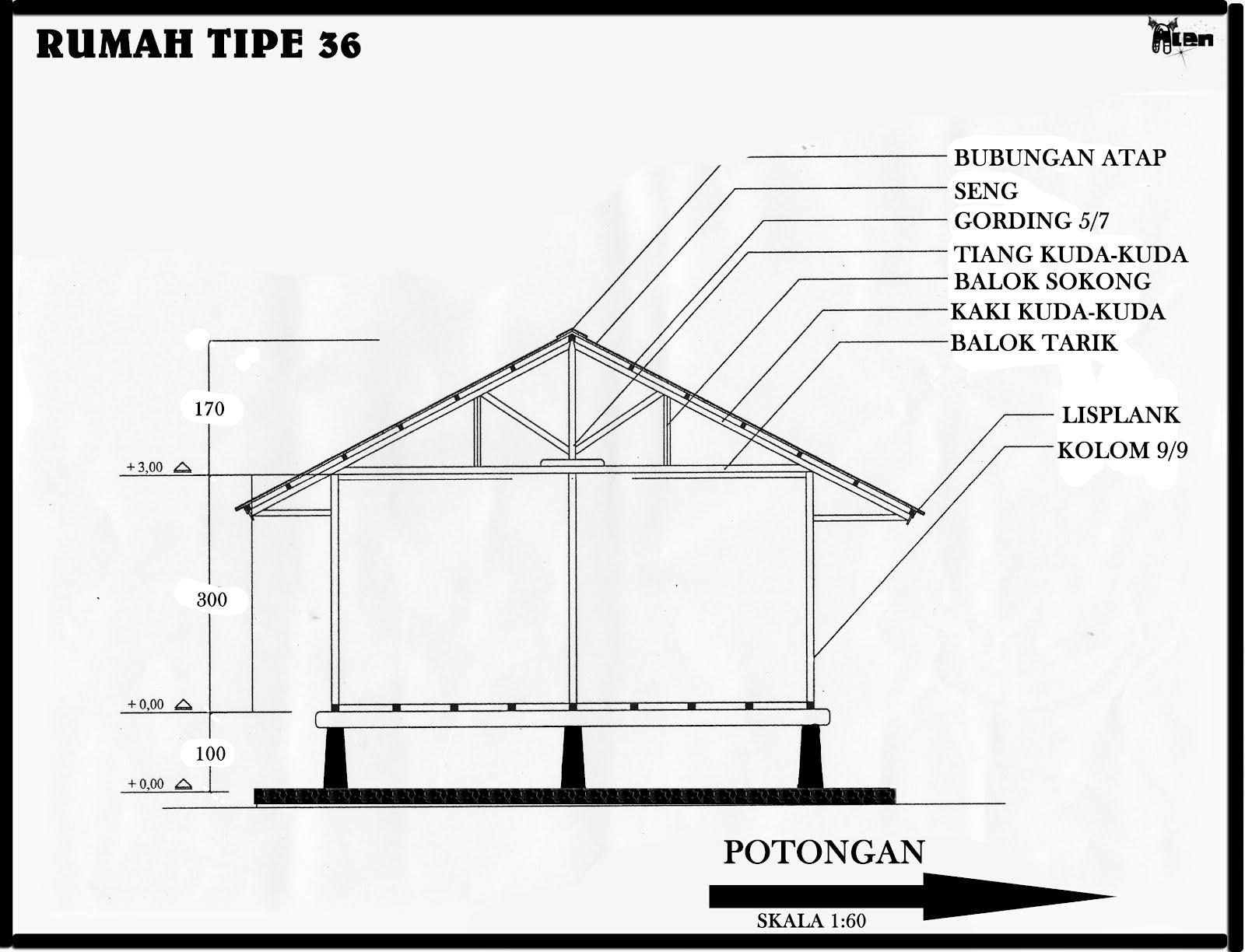 Rumah Panggung Minahasa Woloan Desain Gambar Rumah Ukuran 