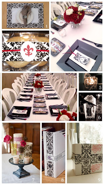 Nine DIY wedding ideas using Damask tape Read more about it here