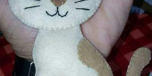  Gatinho com molde artesanato com feltro