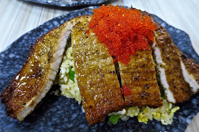 King of Fried Rice, egg fried rice pork chop tobiko