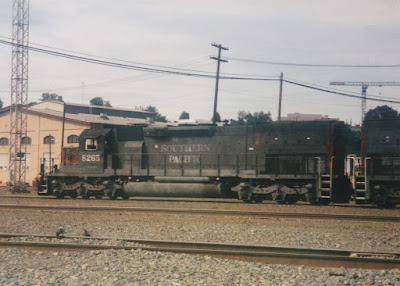 Southern Pacific SD40T-2 #8265 at Albina Yard in Portland, Oregon, on July 13, 1997